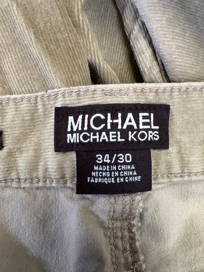 Michael Kors Men's Tan Corduroy Tailored Fit Pants - 34x30 image 3