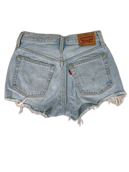 Levi's Women's Light Wash 501 Distressed Button Fly Denim Jean Shorts - 24 image 2