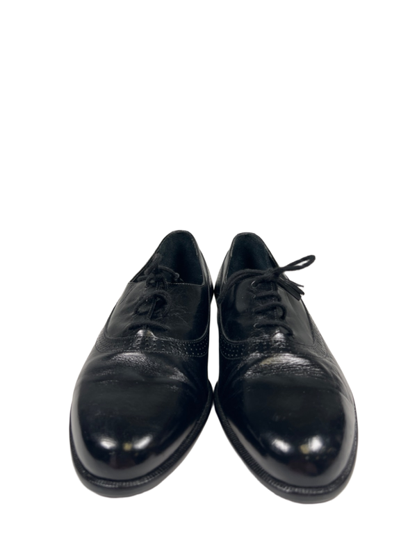 Antonio Da Firenze Men's Black Leather Wingtip Oxford Dress Shoes - 9.5 D image 2