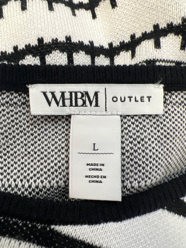 White House Black Market Women's White/Black Ruffle Sleeve Sweater - L image 3