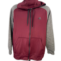 Adidas Men's Burgundy/Gray Climawarm Heather Full Zip Jacket - L