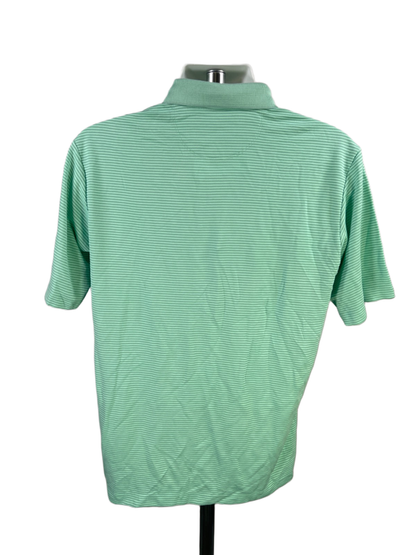 Jamaica Jaxx Men's Green Ribbed Short Sleeve Polo Shirt - M image 2
