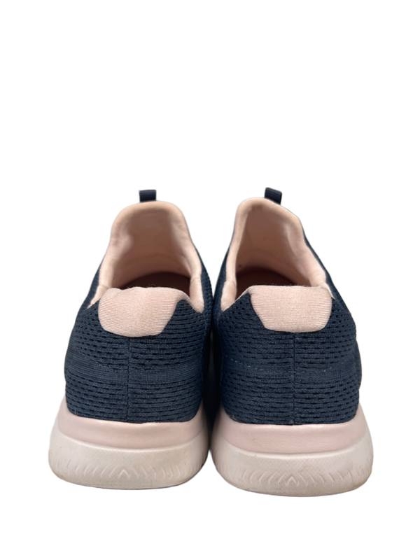 Skechers Women's Blue Summits Fun Flair Mesh Bungee Lace Slip On Shoes - 8 Wide image 4