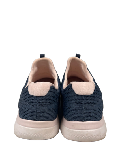Skechers Women's Blue Summits Fun Flair Mesh Bungee Lace Slip On Shoes - 8 Wide image 4