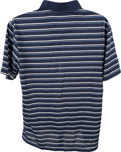Callaway Men’s Blue Striped Opti-Dri Short Sleeve Golf Polo - L image 2