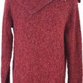 White House Black Market Women’s Red 1/4 Zip Pullover Tunic Sweater - M