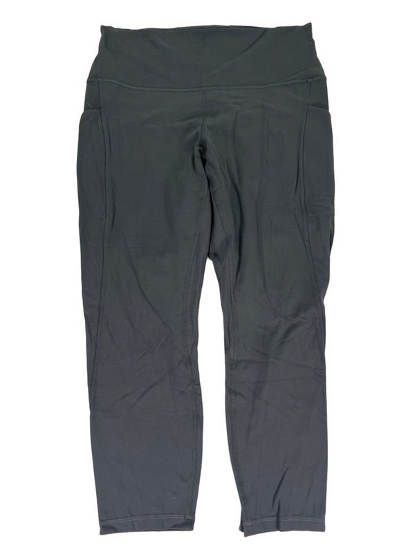 Lululemon Women's Gray High Rise Align Crop With Pockets Athletic Leggings - 12