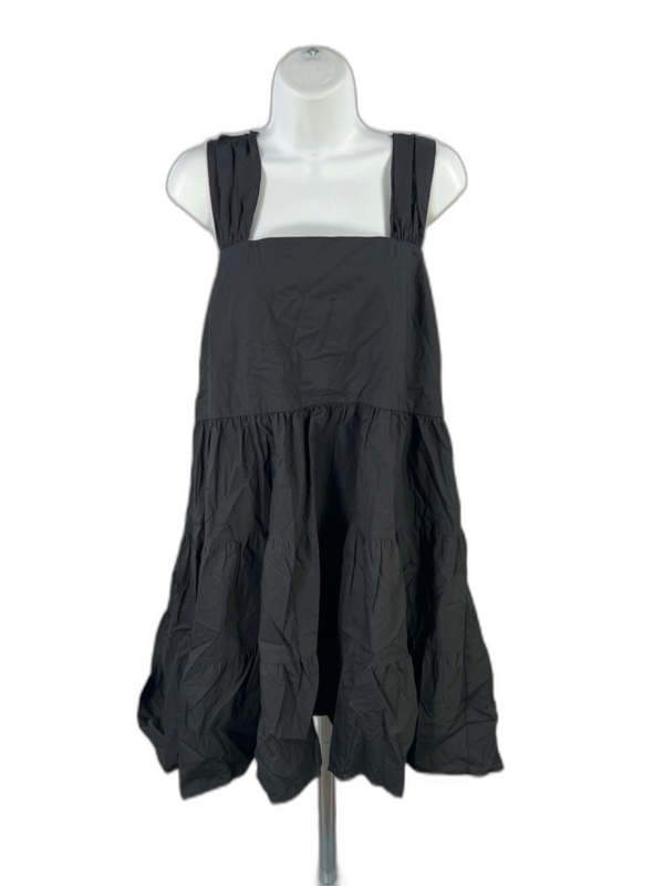Banana Republic Women's Black Sleeveless Tiered Sleeveless Knee Length Dress - M