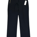 Calvin Klein Women's Black Zip Front Pockets Straight Leg Dress Pants - 14