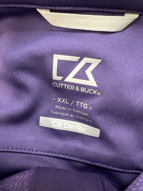 Cutter and Buck Men's Purple CB DryTec Short Sleeve Athletic Golf Polo - XXL image 3