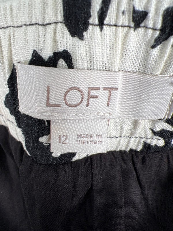 LOFT Women's Black/White Floral Sleeveless Button Up Blouse  W/ Maxi Skirt- L/12 image 6