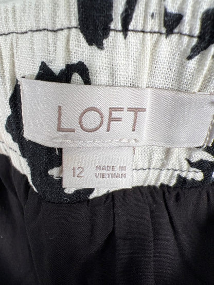 LOFT Women's Black/White Floral Sleeveless Button Up Blouse  W/ Maxi Skirt- L/12 image 6