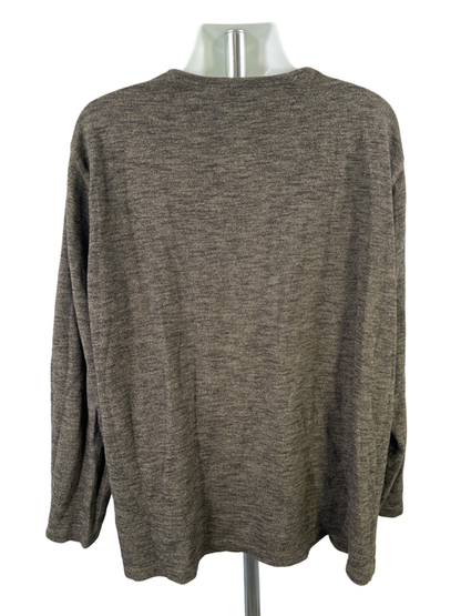 Nordstrom Men's Green/Black Knit Quarter Button Long Sleeve Sweater - XXXL image 2