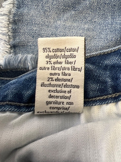 Calvin Klein Women's Light Wash Fringe Trim Denim Jean Shorts - 29 image 4