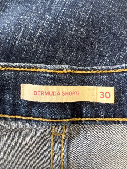 Levi's Women's Dark Wash Classic Bermuda Mid Rise Denim Shorts - 30 image 3