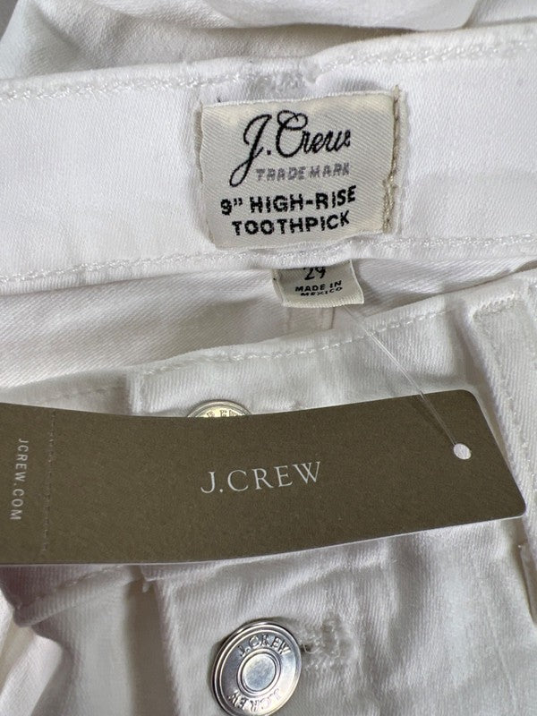 J.Crew Women's White 9in High Rise Toothpick Denim Jeans - 29 image 3