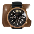 Michael Kors Mens Black/Gold-Tone Oversized Billie MK824 Watch -Working Battery