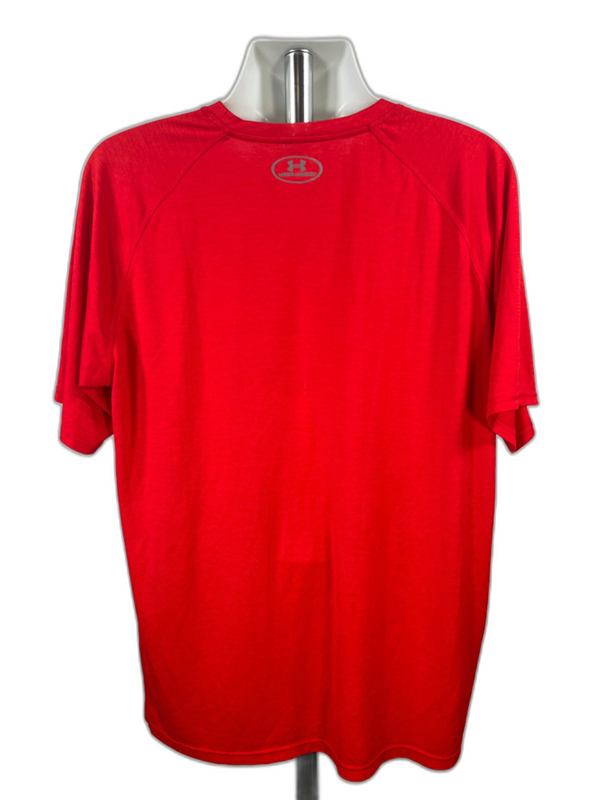 Under Armour Men's Red Short Sleeve Loose Fit HeatGear Athletic Shirt - 2XL image 2