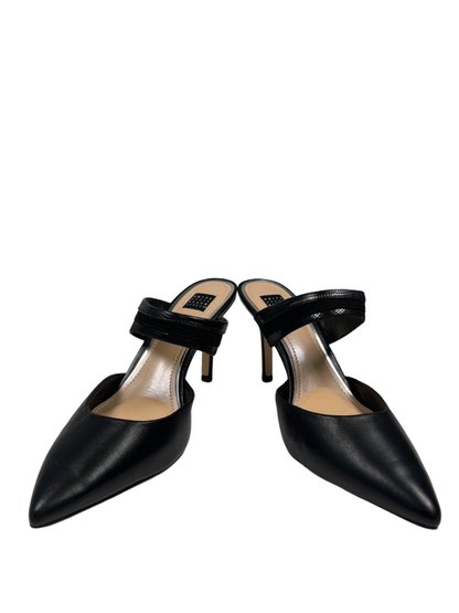 White House Black Market Women's Black Lisa Pointed Toe Mule Heels - 7.5 image 6