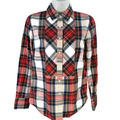 J Crew Women's Multicolor Plaid Button Up Long Sleeve Shirt - 2