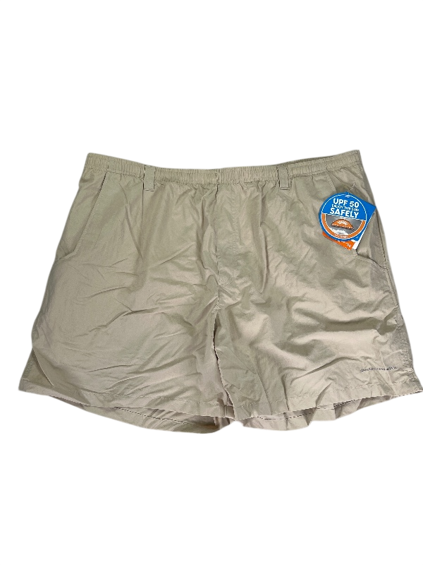 Columbia Men's Beige Mesh Lined Omni-Shade Active Shorts - XXL