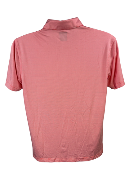 Callaway Men's Pink Striped Opti-Dri Short Sleeve Athletic Golf Polo - S image 2