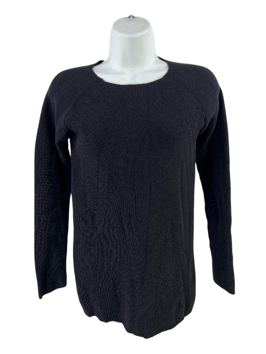 Athleta Women's Black Darling Open Back Long Sleeve Sweater - XS