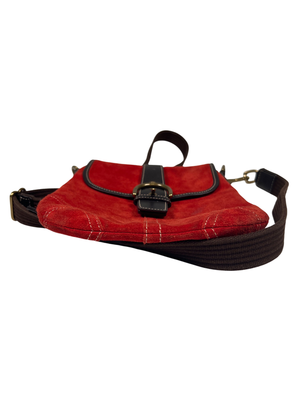 Coach Women's Cherry Red Vintage Soho Suede Small Crossbody Purse image 5