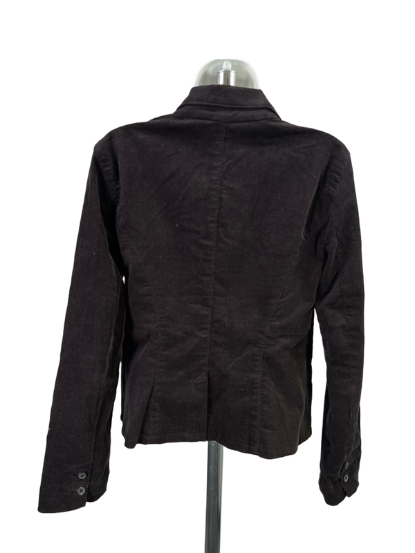 Calvin Klein Women's Black One Button Corduroy Blazer Jacket - S image 2