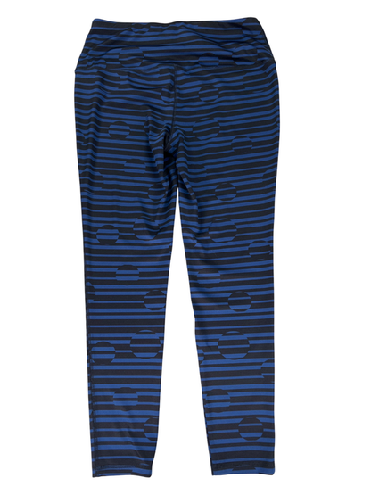 Chico's Women's Blue/Black Striped Athletic Leggings - 1/US 8 image 2