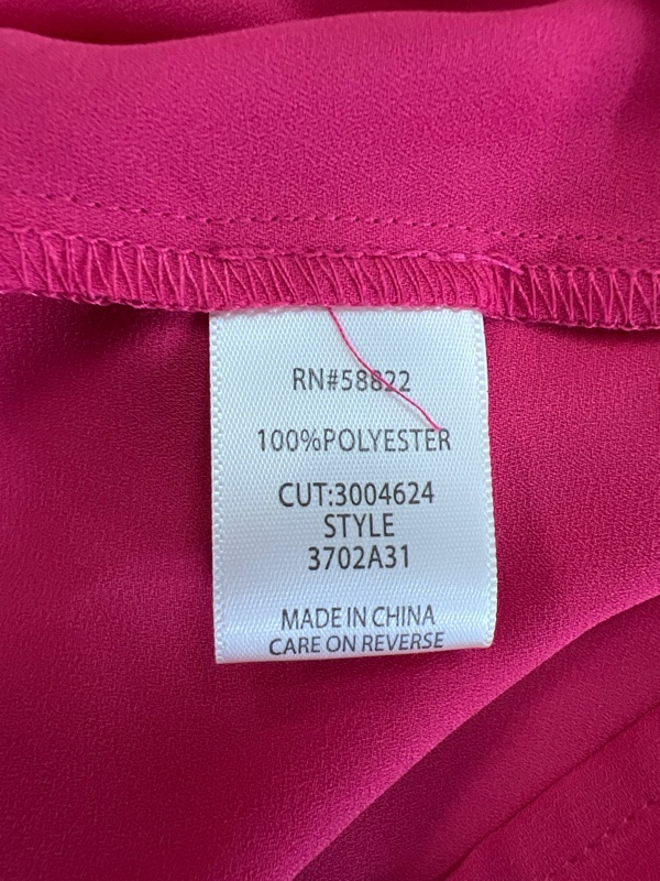 Max Studio Women's Pink Ruffle Trim Crepe Blouse - S image 4