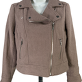 Ann Taylor Women’s Gray Asymmetrical Zip Jacket - XS Petite