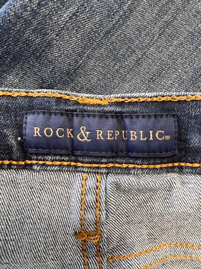Rock and Republic Women's Medium Wash Button Fly Skinny Denim Jeans - 16 image 3