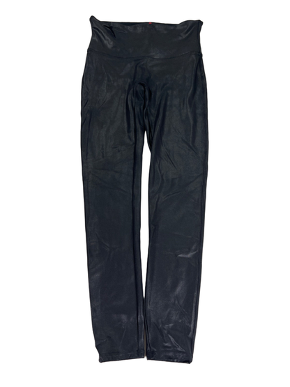 Spanx Women's Black Faux Leather Pull On Leggings - L