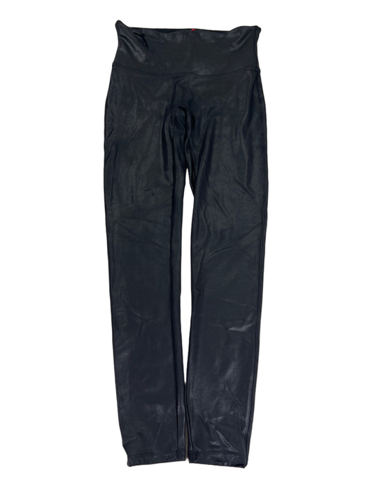 Spanx Women's Black Faux Leather Pull On Leggings - L