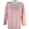 Vineyard Vines Women's Pink/White Striped 3/4 Sleeve Shirt - L