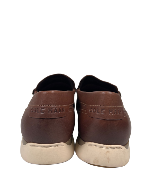 Cole Haan Men's Brown Grand Atlantic Penny Moc Toe Slip On Loafers - 11 image 4