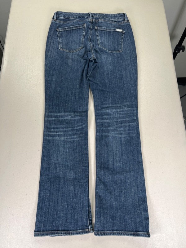 White House Black Market Women's Medium Wash Bootcut Denim Jeans - 2 Short image 2
