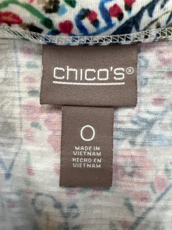 Chico's Women's Multicolor Paisley Short Sleeve Tee Shirt - 0/US S image 3