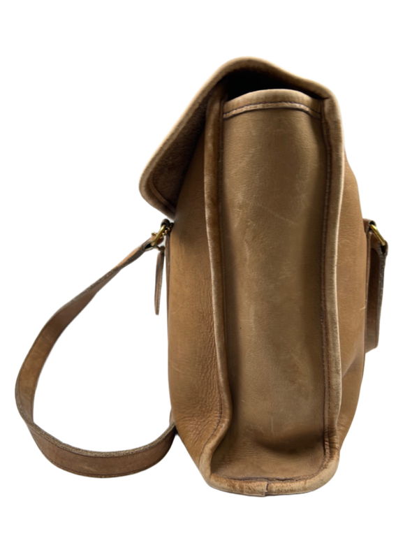 Coach Vintage Tan Leather Envelope Portfolio Messenger Bag image 3