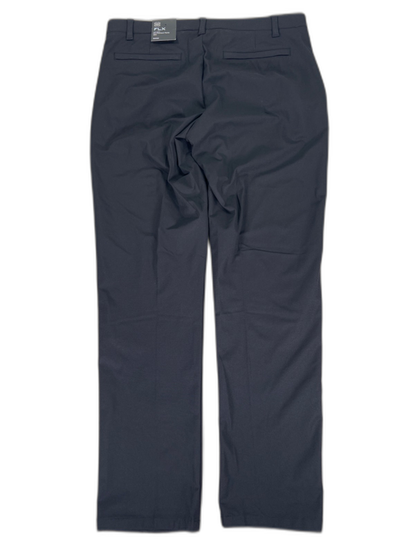 FLX Men's Black Flat Front Slim Fit Premium Pants - 36x32 image 2