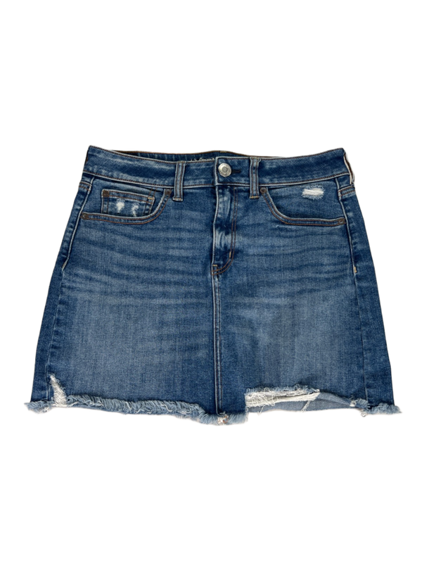 American Eagle Women's Medium Wash Super Stretch Denim Skirt - 8