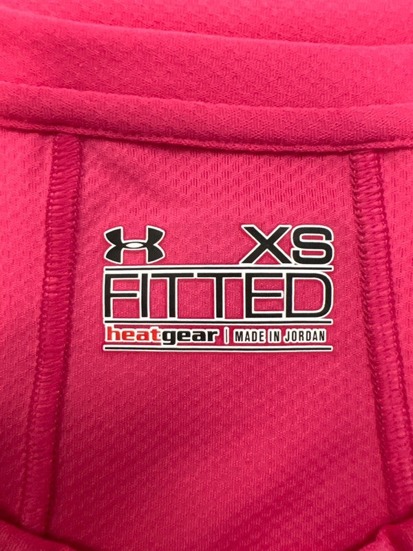 Under Armour Women's Pink Heatgear Fitted Short Sleeve Athletic Shirt - XS image 3