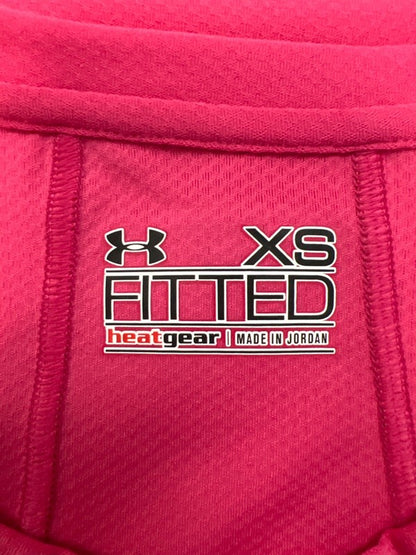 Under Armour Women's Pink Heatgear Fitted Short Sleeve Athletic Shirt - XS image 3