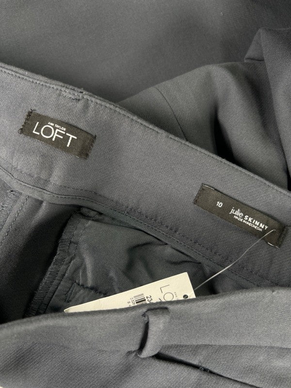 Loft Women's Gray Julie Skinny Dress Pants - 10 image 3