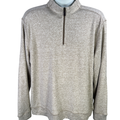 Greg Norman Men's Beige Heather Quarter Zip Sweatshirt - L