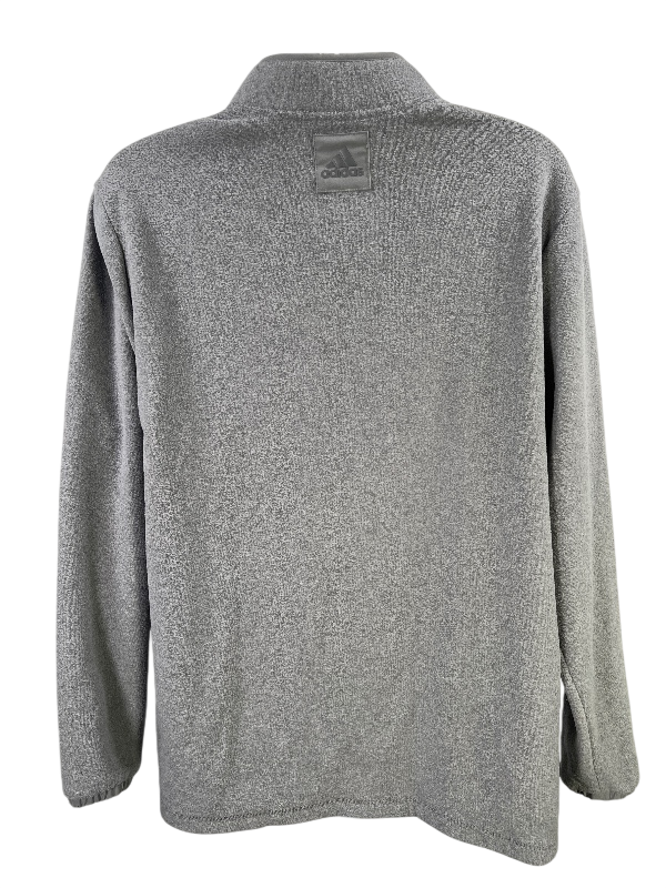 adidas Men's Gray 1/4 Zip Long Sleeve Pullover Sweatshirt - 2XL image 2