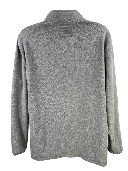 adidas Men's Gray 1/4 Zip Long Sleeve Pullover Sweatshirt - 2XL image 2