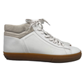 Vince Men's White/Ivory Fynn Glove Suede Accent Mid Top Sneakers - 13