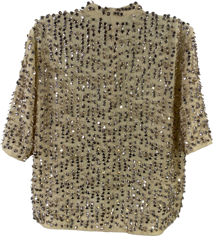 Coldwater Creek Women’s Beige All That Glitter Evening Jacket - 8 image 2